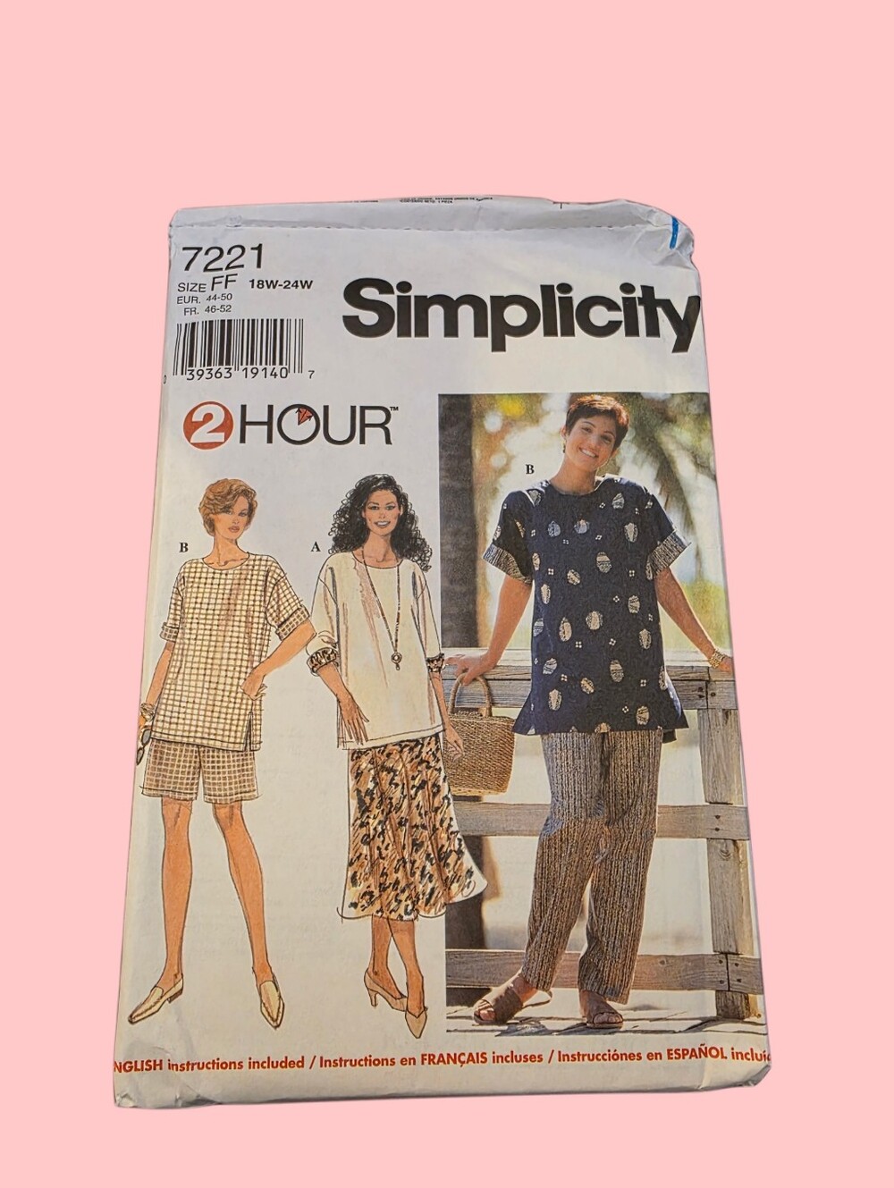 Vintage Simplicity Pattern 7221 Size FF 18W-24W